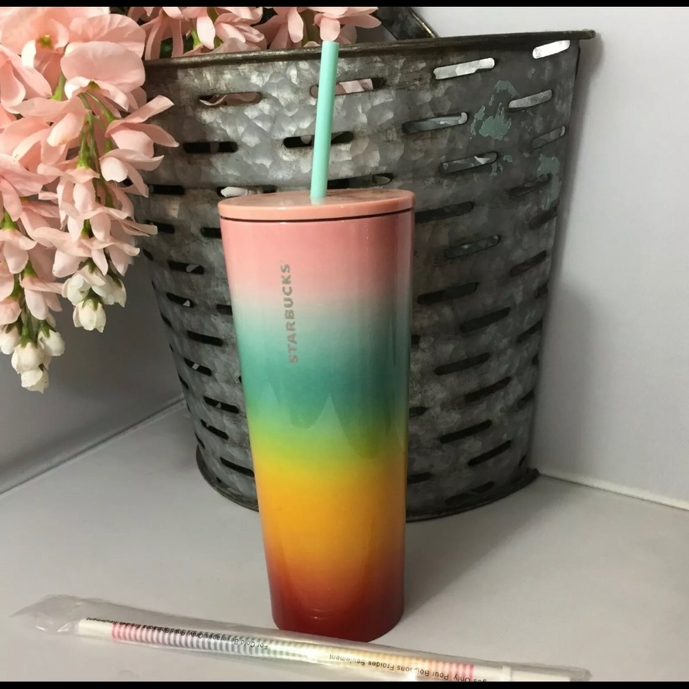 Rainbow Starbucks Tumbler